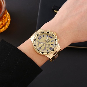 Nuevo Reloj de Pulsera para <span class=keywords><strong>Hombre</strong></span>, Diseño Ejecutivo, Esfera Grande Dorada, Reloj de Lujo con Connotación Explosiva - Product Image 3