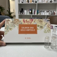 Ampoules de beauté en stock : Sérum Ampoule Visage Anti-âge Réparateur Profond à l'ADN de Saumon et Or, Améliore la Barrière Cutanée