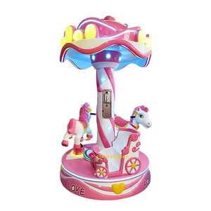 ม้าหมุนไฟเบอร์กลาสสำหรับเด็กเล่นในร่ม/กลางแจ้ง วัสดุโลหะและพลาสติก - ขาย - Product Image 4