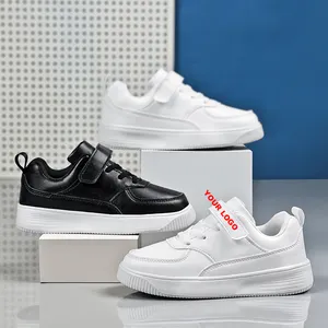 LOW Custom brand logo children shoes girls formal sport school kids shoes girls black white kids running casual shoes sneakers