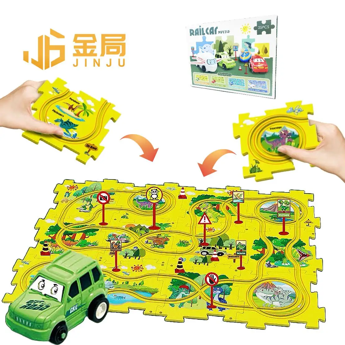 Bestseller Dinosaurier Muster Benutzer definierte Spielzeug Puzzle Kinderspiel zeug für Kinder