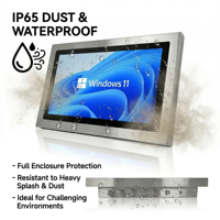 Panel PC Industrial Resistente al Agua Innoda IP67 con Pantalla Táctil de 15.6 Pulgadas