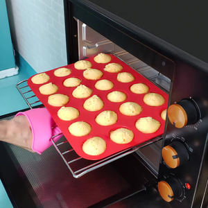 24 Cups <b>Silicone</b> Muffin Pan - Nonstick Cupcake Pan 1 Pack Regular Size <b>Silicone</b> Mold for <b>Baking</b> - Product Image 2