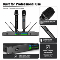 Système de microphone sans fil UHF double canal X2S-1 True Diversity pour spectacles sur scène, conférences et salles de réunion