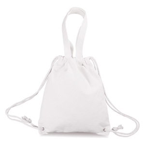 Custom Logo Canvas Drawstring <b>Bags</b> Colorful Handheld Cotton Canvas Drawstring Backpack with Tote for Promotional Gift - Product Image 3