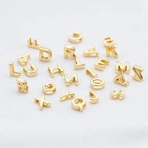 Chất Lượng Cao 18K <span class=keywords><strong>M</strong></span>ạ Vàng Chữ Cá Nhân Tên Ban Đầu Charms <span class=keywords><strong>M</strong></span>ặt Dây Chuyền Nam Giớ<span class=keywords><strong>i</strong></span> Phụ Nữ DIY Hip Hop Thư Charms A Đến Z Bead - Product Image 5