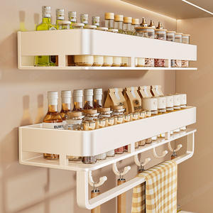 Panier de rangement mural rectangulaire pour cuisine, étagère suspendue pour huile, sel, sauce soja, vinaigre, installation sans perçage - Product Image 3