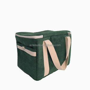 Bolsa refrigeradora de torre con cremallera, fiambrera aislada de tela de rizo, bolsas refrigerantes de tela de rizo suave para viajes de picnics en la <span class=keywords><strong>playa</strong></span> - Product Image 2