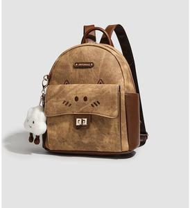 2026 New Women Bag <b>Brown</b> Cat Mini <b>Backpack</b> Hand Carry Single Shoulder Crossbody Double Shoulder Bag - Product Image 4