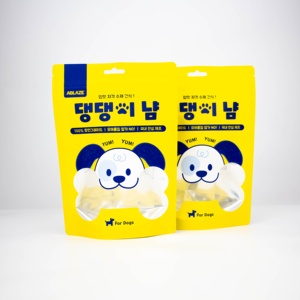 पालतू स्नैक्स के लिए स्टैंड पाउच स्पष्ट विंडो जिपलॉक प्लास्टिक पैकेजिंग कुत्ते भोजन कुत्ते के लिए मालर बैग का इलाज करता है-दूध जेली डिब्बाबंद भोजन के लिए - Product Image 1