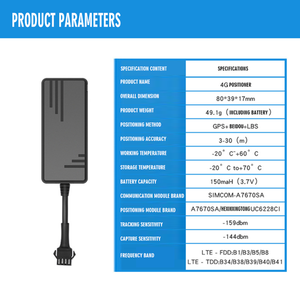 J16 汽车追踪器 GPS 4G+2G 双模实时定位 GPS 适用于汽车摩托车 - Product Image 6