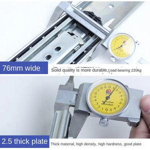 Glissières de tiroir industrielles robustes en acier inoxydable de 76 pouces de large, épaissies, à trois sections, modernes, pour chambre et cuisine - Product Image 6