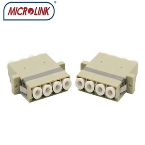 Conector <span class=keywords><strong>de</strong></span> Fibra Óptica LC/UPC OM2 MM Quadplex con Brida, Color Beige, Acoplador Cuádruple LC, FTTH <span class=keywords><strong>PON</strong></span> - Product Image 3