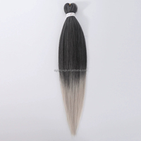 Ventes chaudes 3x Extensions de cheveux africaines pré-étirées Ez Braiding, mise en forme à l'eau chaude, ombré, tresses faciles, cheveux synthétiques pré-étirés