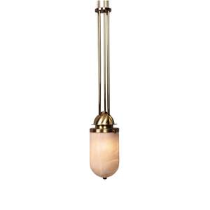 Lustre en forme de champignon Jia Wenjun, finition bronze, abat-jour en marbre, pour salon, chambre à coucher - Product Image 1
