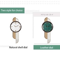 Reloj de Pared de Cuero, Reloj de Pared Artístico con Forma de Reloj, Decoración de Moda
