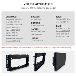 Meihua 10inch Android đài phát thanh xe đa phương tiện <span class=keywords><strong>Video</strong></span> <span class=keywords><strong>Player</strong></span> cho GMC Chevrolet tương thích Avalanche Silverado Tahoe Equinox Carplay - Product Image 5