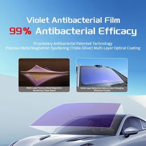 Película <span class=keywords><strong>de</strong></span> ventana solar antibacteriana púrpura imperial Control magnético Cambio <span class=keywords><strong>de</strong></span> color Tinte <span class=keywords><strong>de</strong></span> protección UV <span class=keywords><strong>de</strong></span> iones negativos - Product Image 4