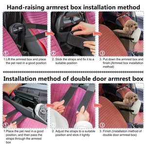 Modern Portable Hemp+Sponge Eco-Friendly Car <strong>Seat</strong> <strong>Dog</strong> Bed Solid Style <strong>Pet</strong> Car Booster Bucket with Safe Belt for Travel - Product Image 3