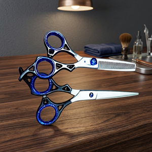 ASAP Professional Right-<b>Handed</b> 35 Tooth Thinning Shear <b>Scissors</b> Rose Gold Long Handle 4Cr13 Stainless Steel Sustainable Set - Product Image 1