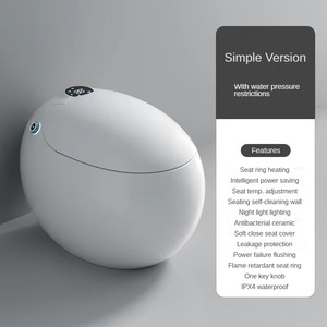 Inodoro Inteligente de Cerámica, Inodoro con Control Remoto, Operación Automática, Montado EN EL Suelo, Forma de Huevo, Nueva Creación - Product Image 4
