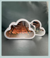 Miroir nuage créatif pour le bricolage, cadeau de Noël, ornement fait à la main, lampe de table LED, veilleuse