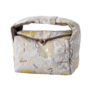 Chinese Brocade <b>Tea</b> <b>Set</b> Portable Cloth Bag One Teapot Two Cups Storage Travel Kung Fu <b>Tea</b> Fabric Bag - Product Image 5