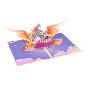 Tarjeta <span class=keywords><strong>de</strong></span> <span class=keywords><strong>Cumpleaños</strong></span> 3D con Animales, Tarjeta Artesanal <span class=keywords><strong>de</strong></span> Papel con Temática Animal para Invitaciones <span class=keywords><strong>de</strong></span> Fiesta Infantil - Product Image 3