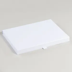 OEM标志A4可折叠白色磁性纸板包装浅平礼品促销盒