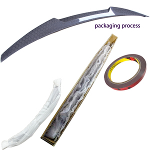 For A5 B9 B9.5 4Door Sportback 8TA M4 Style Honeycomb Carbon Fiber <b>Rear</b> <b>Spoiler</b> Trunk Wing 2009-2017 - Product Image 6