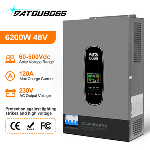 DATOUBOSS ระบบสำรองไฟแบบออฟกริดเป็นไฟบ้านกระแสสลับ 220V 230VAC เฟสเดียว ออลอินวัน พร้อมฟังก์ชั่น UPS กำลังไฟ 6200W 48V ระบบไฮบริดพลังงานแสงอาทิตย์พร้อม MPPT - Product Image 1