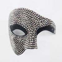 Masque en EVA à strass pour bal masqué, tendance de la mode européenne et américaine haut de gamme, ensemble de diamants de carnaval, demi-visage, pour Halloween