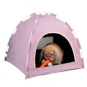 Lussuosa <span class=keywords><strong>Tenda</strong></span> Letto Rotonda Pop-up per Gatti con Morbido <span class=keywords><strong>Velluto</strong></span> Caldo per un Sonno Accogliente e uno Stile <span class=keywords><strong>di</strong></span> Vita all'Aperto Elegante - Product Image 2