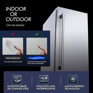 Enfriador de Bebidas de Acero Inoxidable ne-351-8, 2.0-2.9 Pies Cúbicos, Refrigerador de Una Zona con Compresor y Puerta Sólida Aislada - Product Image 2