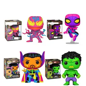 Funk Pop Gif Hulks Spiderman Pvc Ambachten Super Held Model Q Versie Action Figures Speelgoed Voor Kind