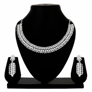 Juego de collares de gargantilla de cadena de eslabones de belleza sin esfuerzo para bodas y regalos - Product Image 1