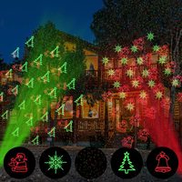 Rote und grüne Stern zeigen Weihnachts laserlichter Projektor lichter