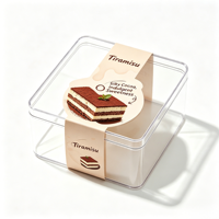 Emballages personnalisés jetables, recyclables, transparents, en plastique PP, pour biscuits, gâteaux, pain, salades, tiramisu, nouilles, sandwichs