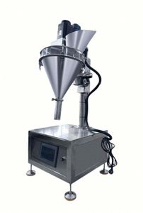 Machine de remplissage de poudre semi-automatique à vis doseuse pour bouteilles multi-saveurs avec servomoteur - Product Image 2