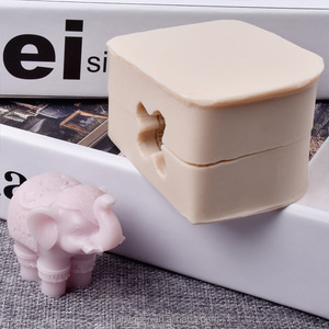 Sớm Riser Silicone hình con voi lật bánh khuôn tự làm phim hoạt hình hương liệu nến Silicone khuôn thạch cao trang trí đồ trang trí - Product Image 4