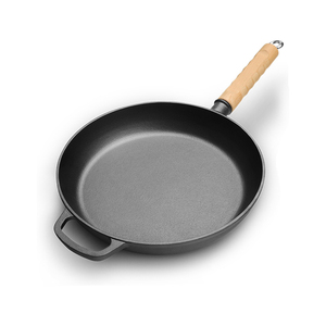 Olla espesada presazonada <span class=keywords><strong>para</strong></span> <span class=keywords><strong>cocinar</strong></span>, <span class=keywords><strong>sartenes</strong></span> con mango de madera de hierro fundido, el mejor mayorista - Product Image 6