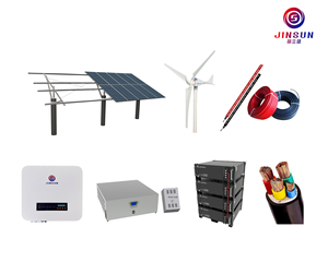 Sistema Híbrido Eólico y Solar JinSun para Uso Fuera de la Red, Sistema-9 con Batería de Plomo-Ácido de 48V-400V, Salida de 50/60Hz, Personalizable - Product Image 1