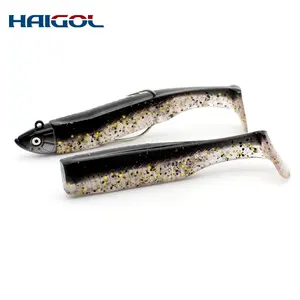 Weedless Umpan Pancing Minnow Lembut, Umpan Pancing Hitam Texas Eel Shad Anti Korosi, Kit Kepala 7Cm 9Cm 12Cm 15Cm 17Cm