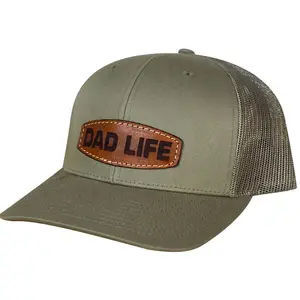 الهدية المثالية لأي الأب لصقة جلدية أبي الحياة قبعة سائق الشاحنة القطن الصيف شبكة الرياضة snapback كاب