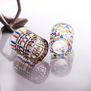 Taza de Whisky de cristal transparente de estilo italiano, vaso hecho a mano con <span class=keywords><strong>esmalte</strong></span> de colores resistente al calor, para desayuno, zumo, oso, Cola, leche - Product Image 5