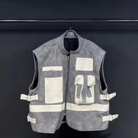 Design personnalisé multi-poches mode gilet tactique Streetwear daim Gilet vestes pour hommes