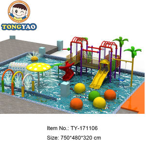 Toboggan aquatique en plastique pour enfants manèges piscine à vagues jeux jouet splash pad amusant pulvérisation équipement au sol en fibre de verre tube glissade d'eau - Product Image 5