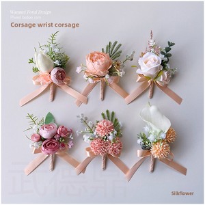 Corsage <span class=keywords><strong>de</strong></span> cérémonie <span class=keywords><strong>de</strong></span> <span class=keywords><strong>mariage</strong></span> <span class=keywords><strong>de</strong></span> style européen LQ <span class=keywords><strong>pour</strong></span> le marié, <span class=keywords><strong>la</strong></span> mariée, le témoin, le père et <span class=keywords><strong>la</strong></span> mère - Conception détachable, sans matériau - Product Image 2
