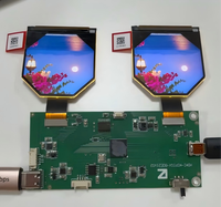 Kit d'affichage LCD TFT hexagonal BOE de 2,1 pouces 1600x1600 avec carte Micro HD-MI vers double MIPI, commutation 2D/3D pour casque AR VR