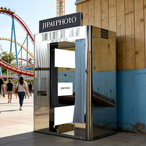 Photomaton en acier inoxydable JIPAI pour parc d'attractions, impression instantanée, stand promotionnel, photomaton personnalisable - Product Image 1